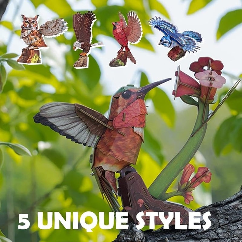 لغز ثلاثي الأبعاد للنسر الأصلع مع صوت النداء، مجموعة تجميع DIY، هدية تعليمية حرفية - Image 3